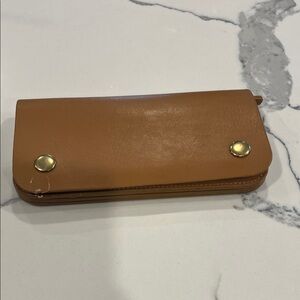 Minch History Wallet- Elegant Tan Leather Women's Clutch
